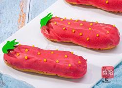 超可爱的草莓雪糕闪电泡芙的做法图解15