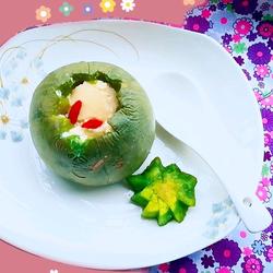 绿宝瓜蒸蛋的做法[图]