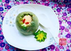 绿宝瓜蒸蛋的做法图解7