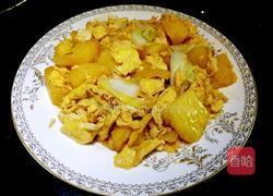 菠萝炒鸡蛋白菜的做法图解7