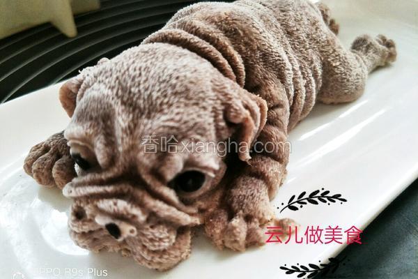 仿真沙皮狗慕斯
