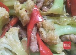 红椒肉丝炒菜花的做法图解4