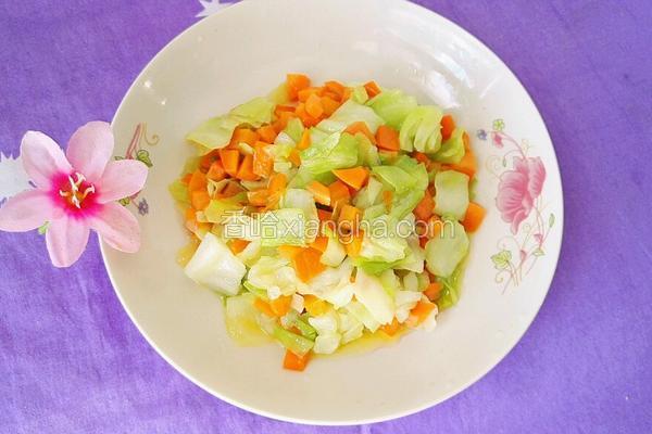 卷心菜炒胡萝卜