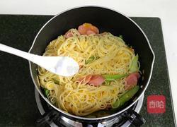 南瓜香肠芦笋意面的做法图解11