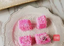  奶香蔓越莓火龙果牛奶小方的做法图解3