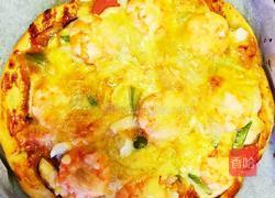 火腿鲜虾披萨的做法图解8