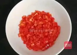 Illustration of how to make chopped pepper tofu 1