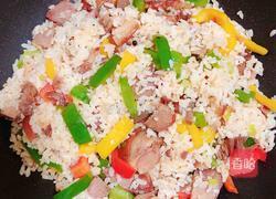 彩椒肘花肉炒饭（5分钟快手炒饭）的做法图解12