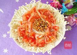 金针菇蒸西红柿的做法图解12