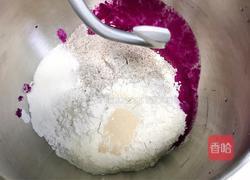 火龙果麻薯面包的做法图解1