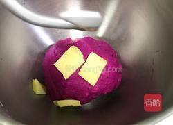 火龙果麻薯面包的做法图解2