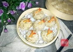 糯米虾仁蒸肉丸的做法图解16