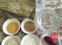  荷叶紫薯粥的做法图解1