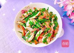 豆腐干韭菜炒虾的做法图解16