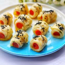 酥到掉渣的的香肠酥皮卷的做法[图]