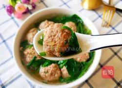 木耳菜肉丸汤的做法图解1