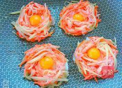 鸟巢蛋饼的做法图解3