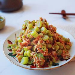 虾酱鸡蛋炒四季豆