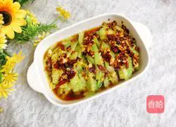 Illustration of how to make steamed loofah with wolfberry and garlic flavor 17