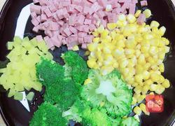 西兰花玉米芝士饭团的做法图解5