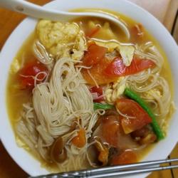 金针菇西红柿蛋面线的做法[图]