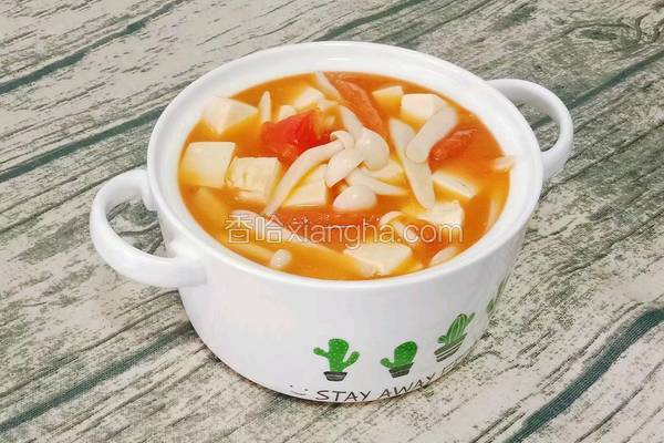 番茄白玉菇炖豆腐