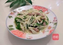 青椒茭白炒肉丝的做法图解7