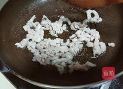 青椒茭白炒肉丝的做法图解3