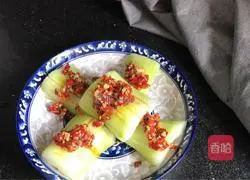 Illustration of steamed winter melon with garlic and red oil chili sauce 9