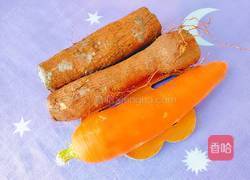 胡蘿卜炒山藥的做法圖解1