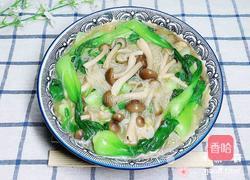 蟹味菇骨汤粉丝煲的做法图解12