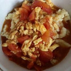 西红柿鸡蛋打卤面疙瘩的做法[图]