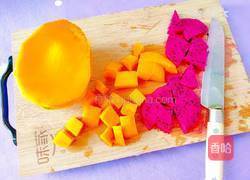 火龙果芒果煎饼的做法图解6
