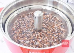 黑米芝士肉松饭团的做法图解3