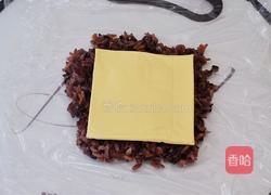 黑米芝士肉松饭团的做法图解6