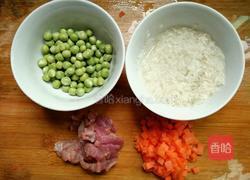 青豆胡萝卜肉片粥的做法图解2