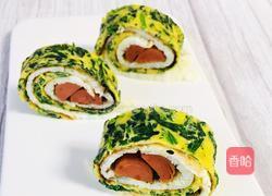 菠菜鸡蛋卷的做法图解7