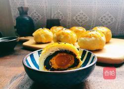 酥到掉渣的豆沙蛋黄酥，你要来一个吗？的做法图解18