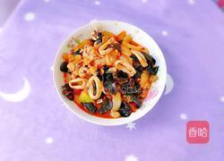 鱿鱼木耳炒黄瓜的做法图解20