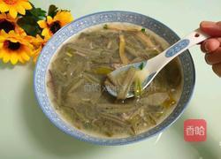 肉丝莼菜汤的做法图解8