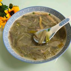 肉丝莼菜汤