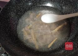 肉丝莼菜汤的做法图解4