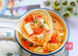 番茄菌菇豆腐汤的做法图解15