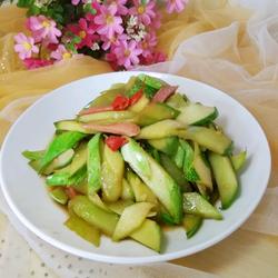 黄瓜炒火腿的做法[图]