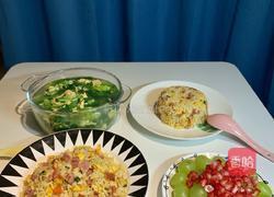 香肠三丁蛋炒饭的做法图解1