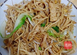 肉丝炒龙须的做法图解5