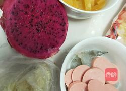 披萨(水果加火腿鲜虾）的做法图解5