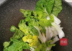 虾皮炒小油菜的做法图解3