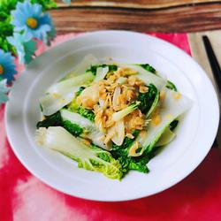 虾皮炒小油菜的做法[图]
