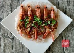 蒜蓉粉丝蒸开背虾的做法图解14